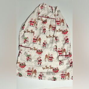 Pottery Barn Kids Santa and Reindeer Pajama Set - Red and Cream